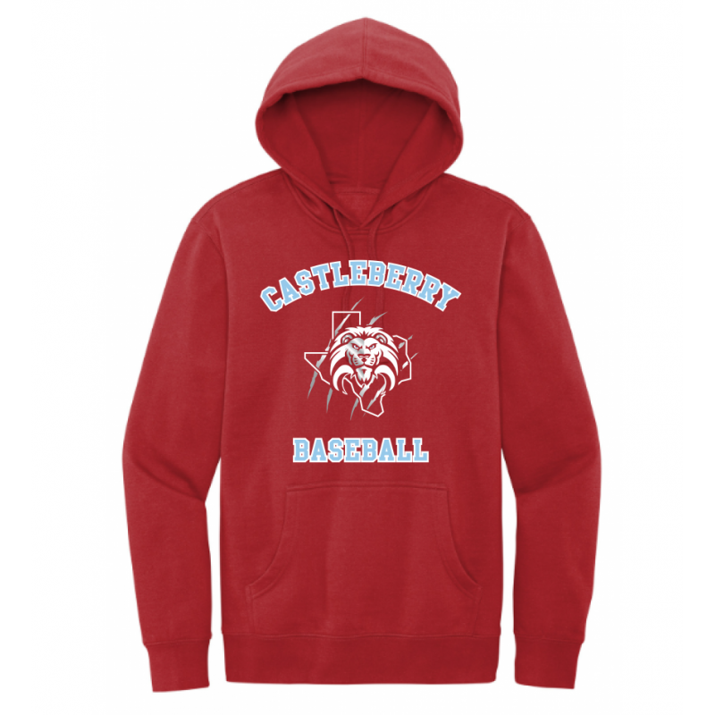 Unisex Red Baseball Hoodie