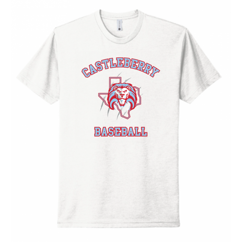 Unisex White Baseball Tee